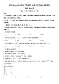 2024年上海市虹口区中考二模数学试卷含详解