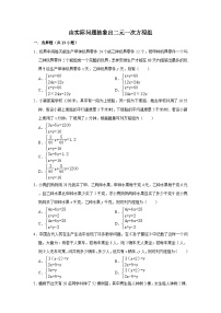 初中数学鲁教版 (五四制)七年级下册1 二元一次方程组当堂检测题