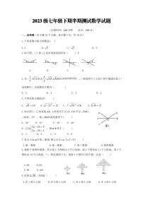 重庆市潼南区六校2023-2024学年七年级下学期期中考试数学试题