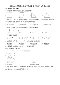 福建省福州市时代华威中学2023-2024学年九年级下学期月考数学试题（原卷版+解析版）