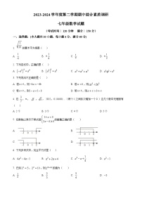 安徽省安庆市20校联考2023-2024学年七年级下学期期中数学试题（原卷版+解析版）