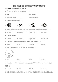 2021北师版·山东省青岛市市北区中考模拟九年级下册数学试题