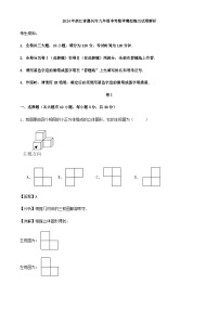 2024年浙江省嘉兴市九年级中考数学模拟练习试卷解析