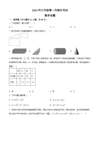 2024年山东省德州市德城区九年级中考一模数学试卷（原卷版+解析版）