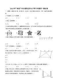 2024年广东省广州市番禺区仲元中学中考数学一模试卷（含解析）