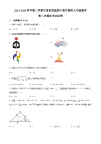 2024年甘肃省武威市凉州区武威第四中学联片教研中考二模数学试题（原卷版+解析版）