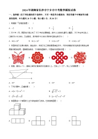 2024年湖南省长沙市宁乡市中考模拟数学试题（原卷版+解析版）