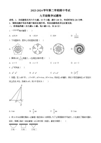 江西省赣州市2023-2024学年九年级下学期期中数学试题（原卷版+解析版）