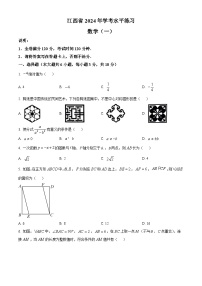 2024年江西省吉安市吉安县中考一模数学试题（原卷版+解析版）