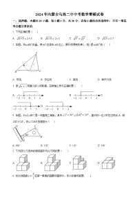 2024年内蒙古自治区乌海市第二中学中考数学零模模拟预测题（原卷版+解析版）