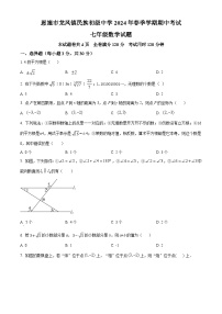 湖北省恩施市龙凤镇民族初级中学2023-2024学年七年级下学期期中数学试题（原卷版+解析版）