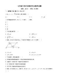 辽宁省鞍山市铁东区华育学校2023-2024学年七年级下学期月考数学试题（原卷版+解析版）