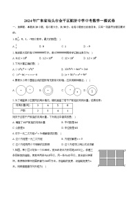 2024年广东省汕头市金平区鮀济中学中考数学一模试卷(含解析）