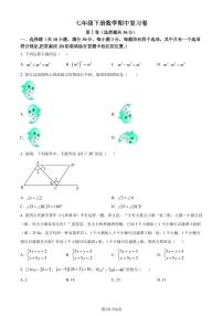 浙江省2023-2024学年七年级下学期期中数学试题（原卷版+解析版）