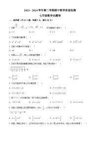 安徽省合肥市2023-2024学年七年级下学期期中数学试题（原卷版+解析版）