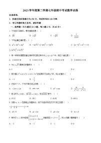 安徽省合肥市第三十八中学2023-2024学年七年级下学期期中数学试题（原卷版+解析版）