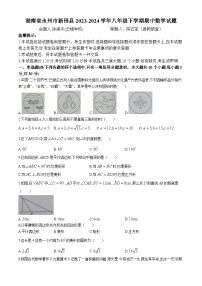 湖南省永州市新田县2023-2024学年八年级下学期期中数学试题