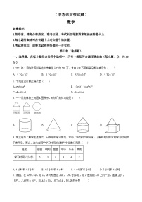 2024年四川省 达州市达川区达州中学附属实验学校中考适应性考试数学试题（原卷版+解析版）