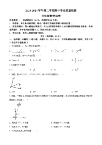 河北省廊坊市第四中学2023-2024学年七年级下学期期中数学试题（原卷版+解析版）