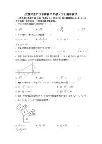 安徽省阜阳市阜南县2020-2021学年八年级（下）期中测试数学试卷(含答案)