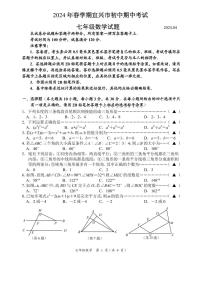 江苏省无锡市宜兴市2023—-2024学年七年级下学期期中考试数学试题