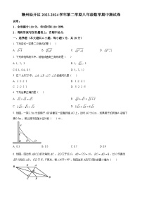 江西省赣州市章贡区、经开区2023-2024学年八年级下学期期中数学试题（原卷版+解析版）