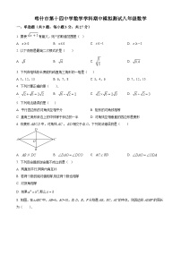 新疆维吾尔自治区喀什地区第十四中学2023-2024学年八年级下学期期中数学试题（原卷版+解析版）