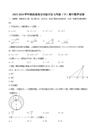 +陕西省西安市经开区2023-2024学年七年级下学期期中考试数学试卷+