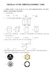 学易金卷2024 年中考第三次模拟考试(山东济南卷)数学（含答案）