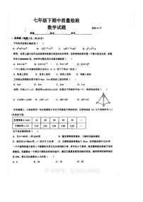 济南市育秀中学2023-2024学年七年级下学期期中数学试题(无答案)