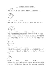2024年中考数学二轮复习 圆 专项练习02（含答案）