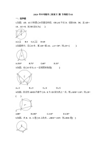 2024年中考数学二轮复习 圆 专项练习05（含答案）