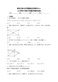 黑龙江省大庆市肇源县五校联考2023-2024学年八年级下学期月考数学试卷(含答案)