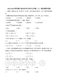 2023-2024学年浙江省台州市玉环市七年级（上）期末数学试卷（含解析）