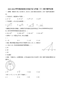 2023-2024学年陕西省西安市经开区七年级（下）期中数学试卷（含解析）