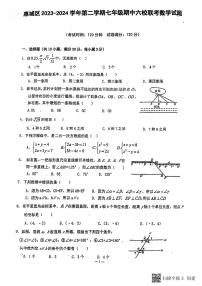 广东省惠州市惠城区惠泽学校六校联考2023-2024学年下学期七年级期中数学试题