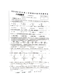 河南省周口市沈丘县2023-2024学年八年级下学期4月期中考试数学试题