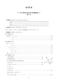 广西河池市2023-2024学年九年级下学期中考模拟数学试卷（二）（PDF版含答案）