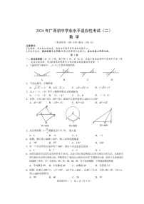 2024年广西中考二模数学试题（图片版，含答案）