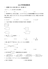 2024年河南省中考数学模拟试题（原卷版+解析版）