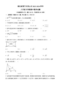 湖北省荆门市京山市2023-2024学年八年级下学期期中数学试题（原卷版+解析版）