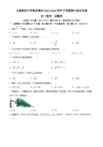 云南省玉溪市玉溪第四中学2023-2024学年九年级下学期期中数学试题（原卷版+解析版）