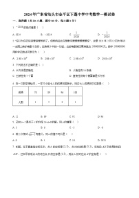 2024年广东省汕头市金平区汕头市下蓬中学中考一模数学试题（原卷版+解析版）