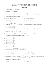 河南省新乡市原阳县2023-2024学年七年级下学期4月期中数学试题（原卷版+解析版）