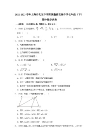 上海市七宝中学附属鑫都实验中学2022-2023学年七年级下学期期中考试数学试卷