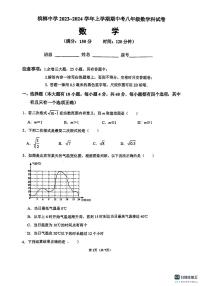 福建省厦门市槟榔中学2023-2024学年八年级下学期期中数学考试卷