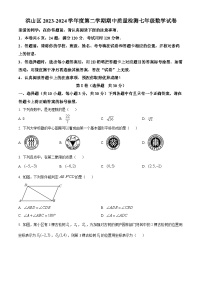 湖北省武汉市洪山区2023-2024学年七年级下学期期中数学试题（原卷版+解析版）