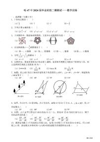 2024年哈尔滨47中学九年级（下）校二模数学试卷及答案