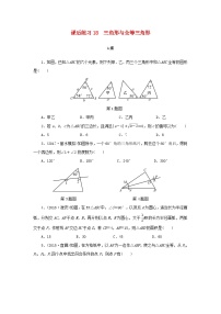 浙江省中考数学总复习第四章基本图形(一)课后练习18三角形与全等三角形作业本