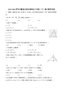 2023-2024学年安徽省合肥市瑶海区八年级（下）期中数学试卷（含解析）